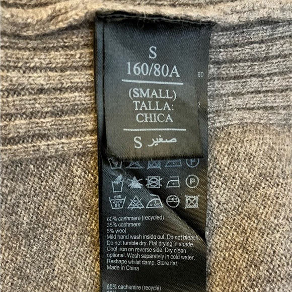 ALLSAINTS Tara Cashmere & Wool Sweater in Fawn Gray sz S 338$ NWOT - Picture 4 of 6